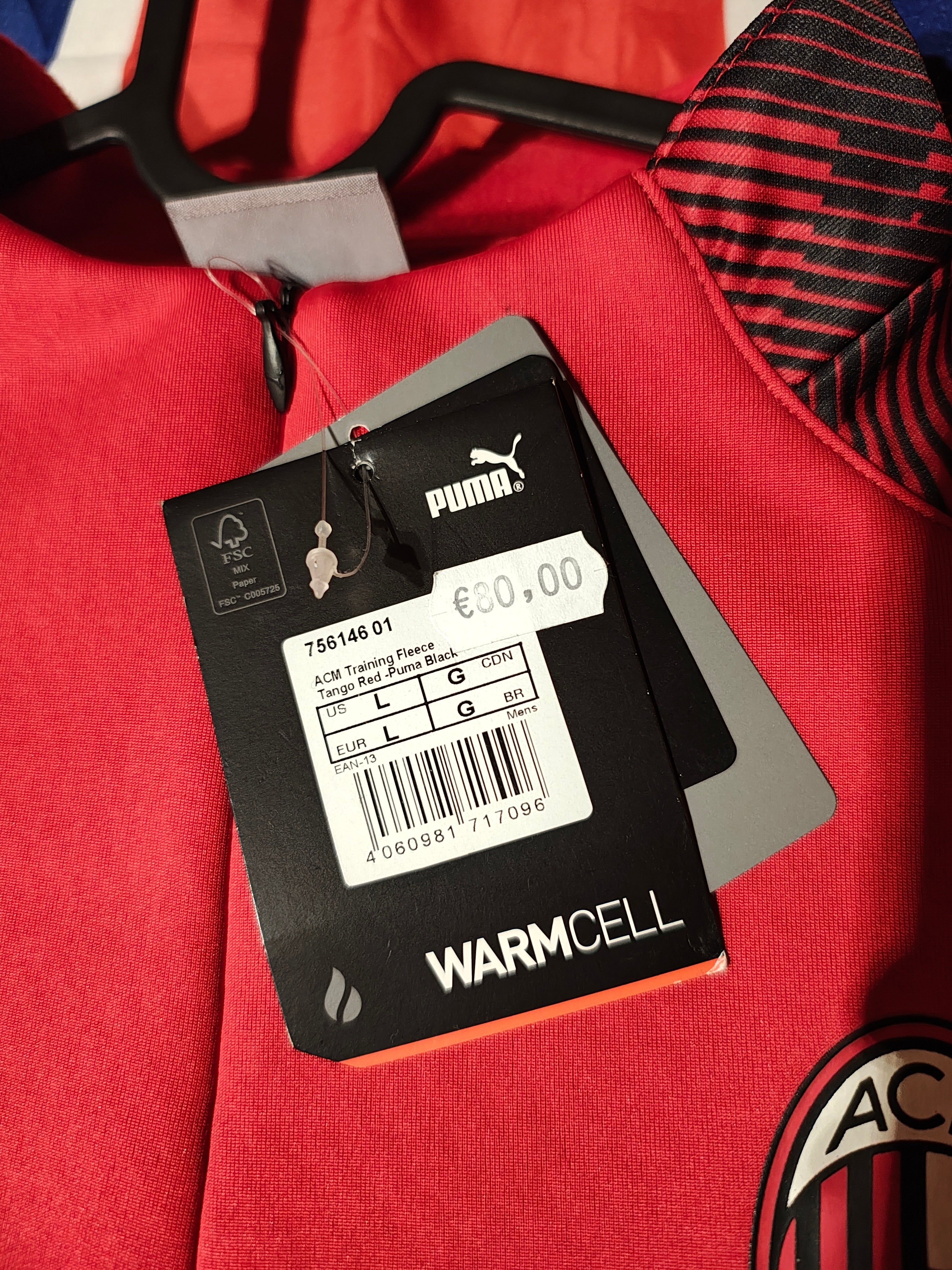 AC Mailand Warmcell 1/4 Zip – Saison 19/20 - L